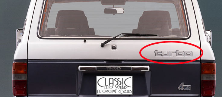 TURBO UPPER TAILGATE DECAL : 60-SERIES LAND CRUISER