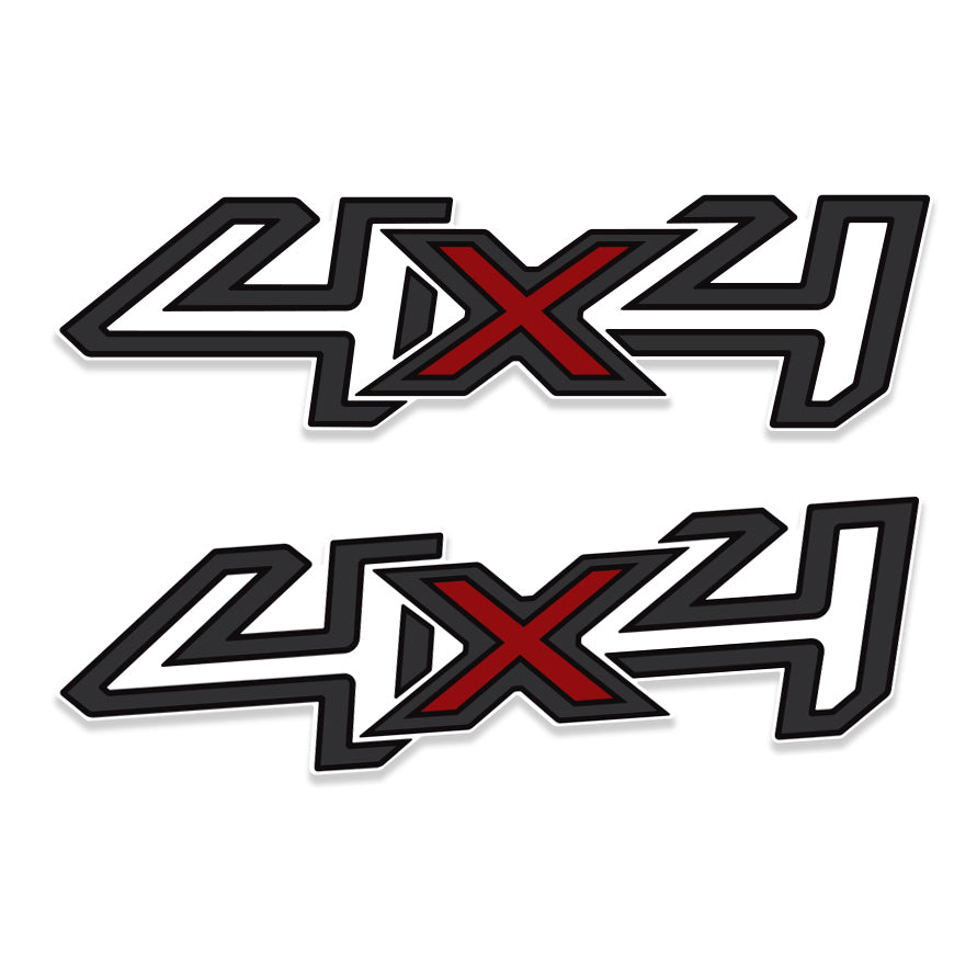 FORD RANGER 4x4 QTR-PANEL DECAL SET : WILDTRAK / XLT (2012-2018) - DARK GREY