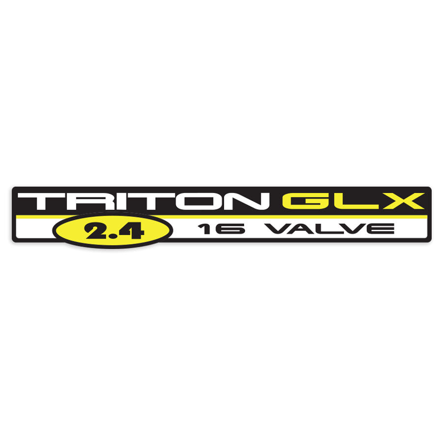 DOOR & TAILGATE DECAL : TRITON GLX 2.4 16 VALVE (YELLOW) (1996-2006 MK MITSUBISHI TRITON)