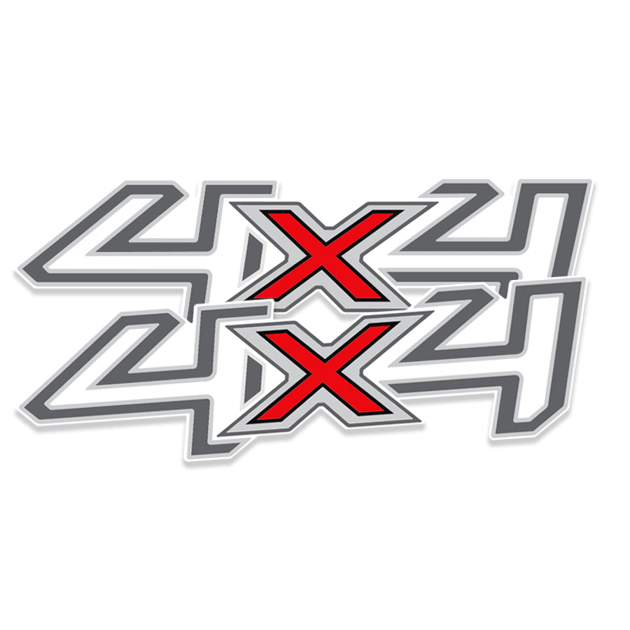 FORD RANGER 4x4 QTR-PANEL DECAL SET : WILDTRAK / XLT (2012-2018) - SILVER GREY