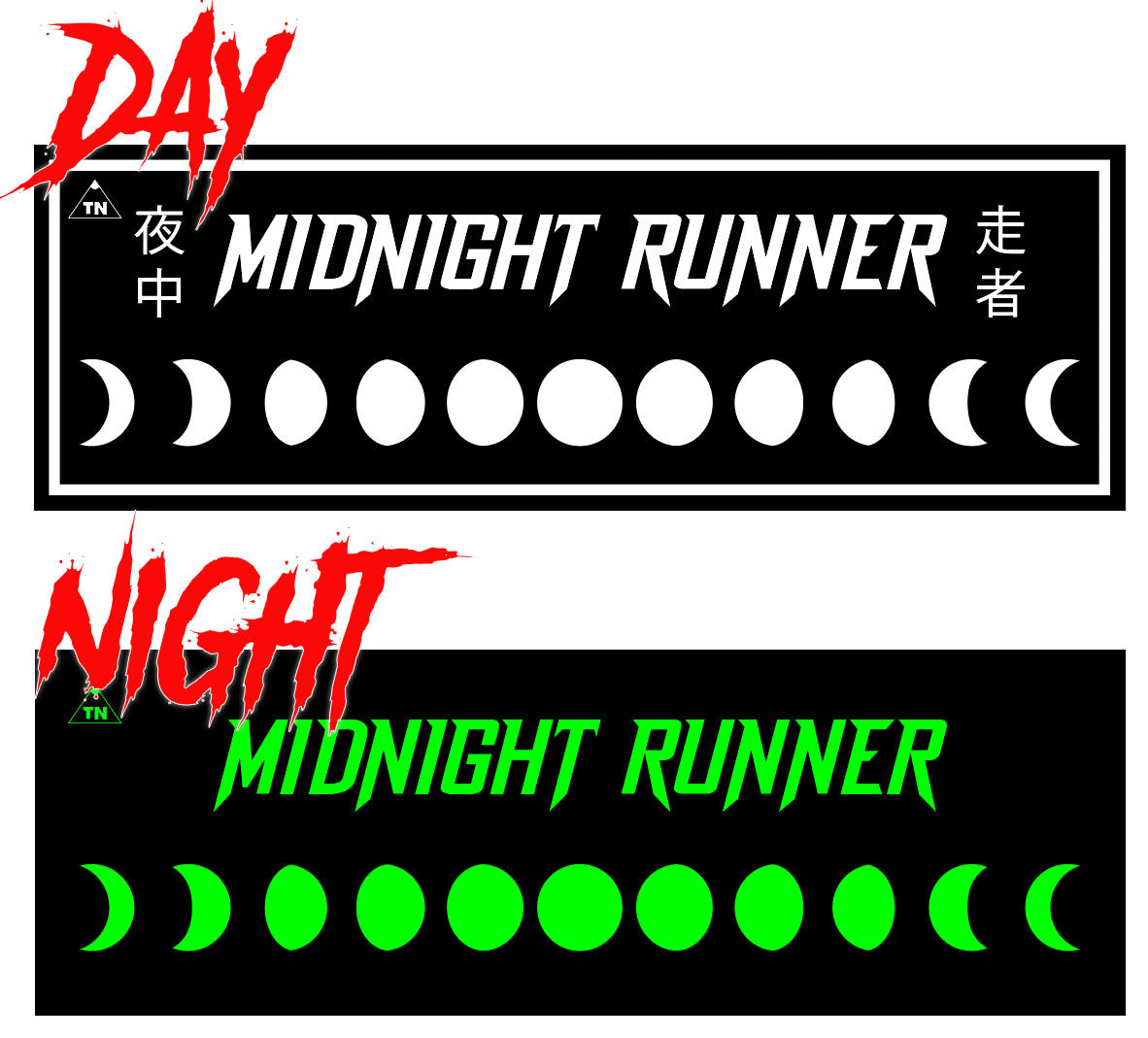 "MIDNIGHT RUNNER" SLAP STICKER (LIMITED EDITION GLOW IN THE DARK)