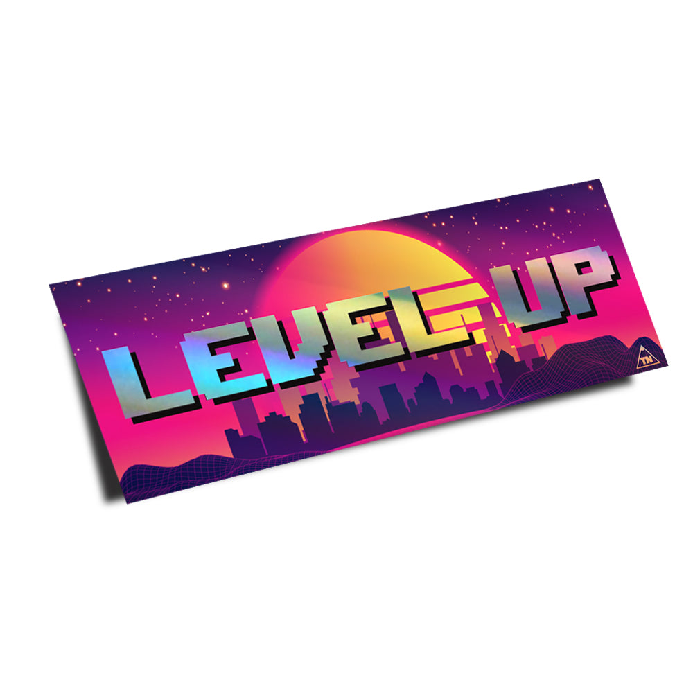 OFFICIAL TOUGE NATION "LEVEL UP" SLAP STICKER (HOLO OIL SLICK)