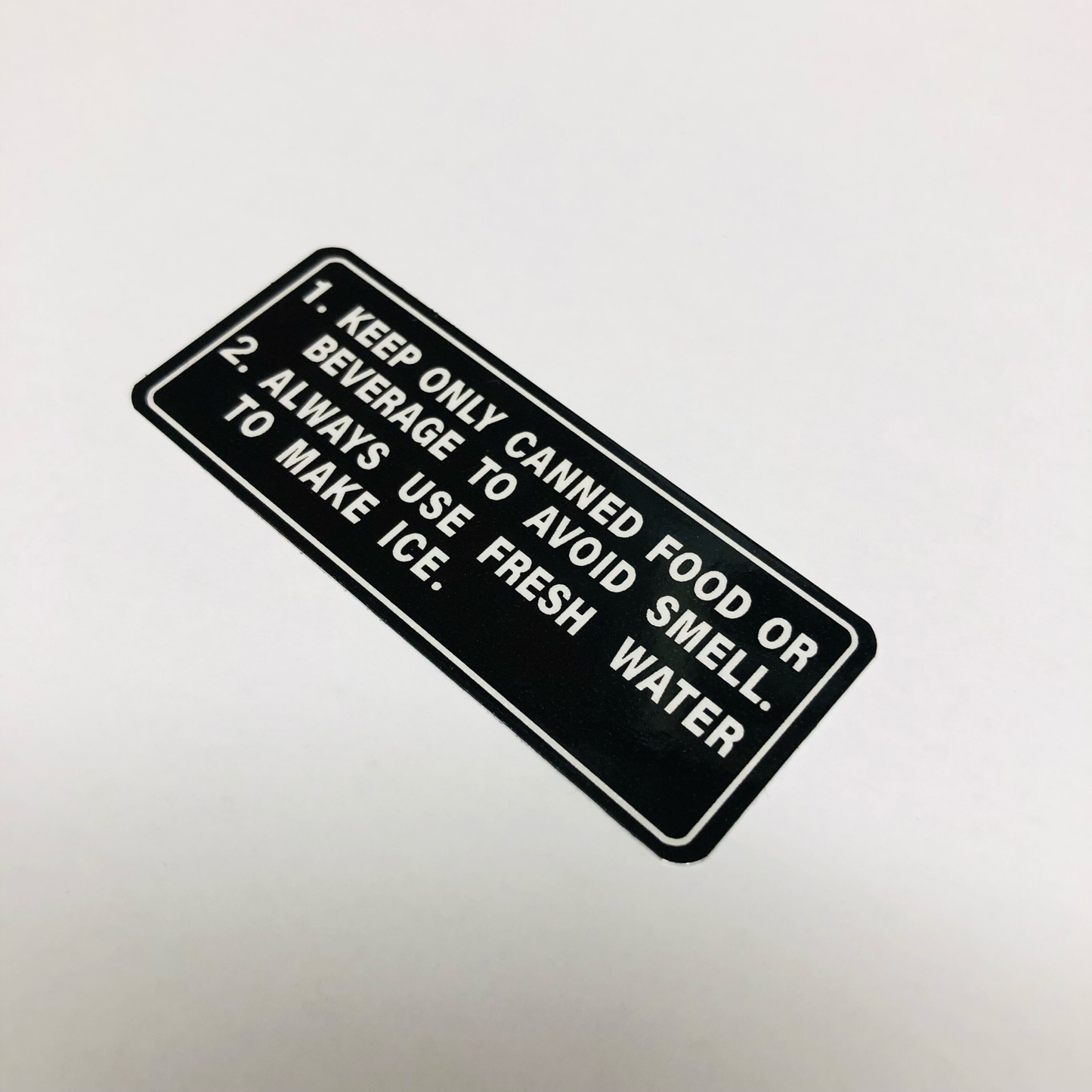 ICE MAKER CAUTION PLATE (VERSION 1) : 60-SERIES LANDCRUISER