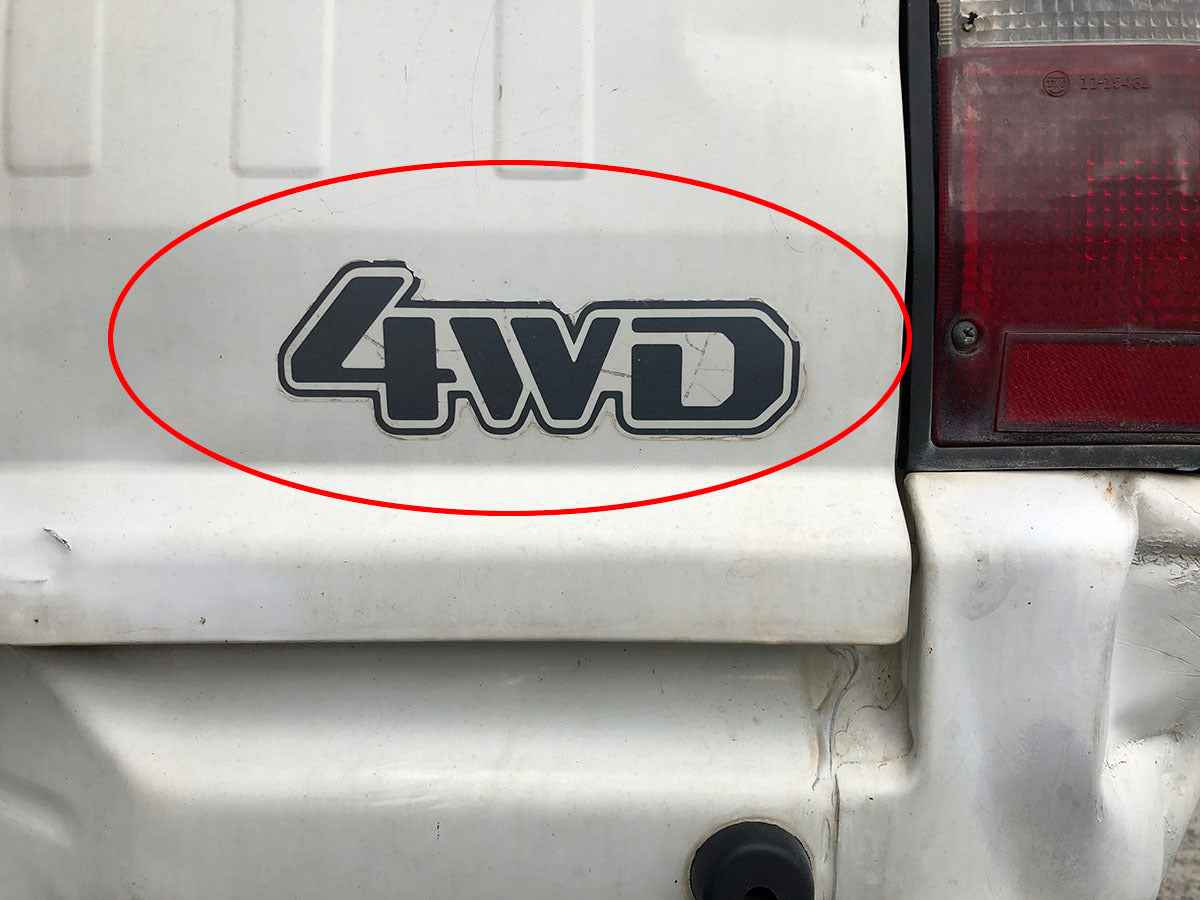 1986-1996 MITSUBISHI TRITON TAILGATE DECAL : 4WD