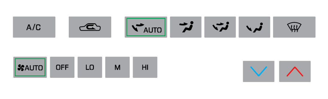 HVAC CONTROLS OVERLAY SET : TOYOTA SUPRA (A70) (LHD) - LIGHT VERSION (1986-1987)