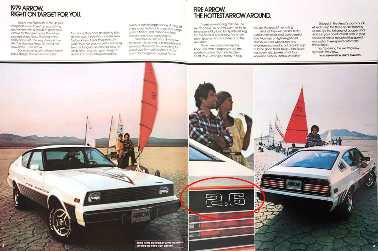 PLYMOUTH FIRE ARROW 2.6 HATCH DECAL