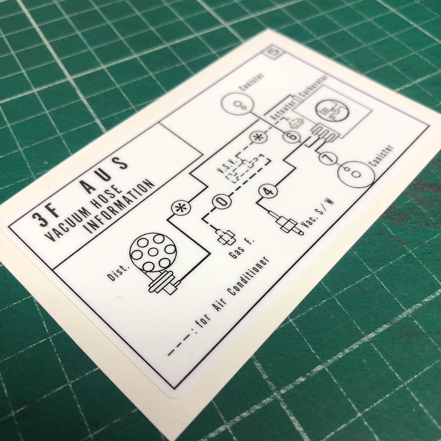 VACUUM HOSE INFORMATION : TOYOTA 3F