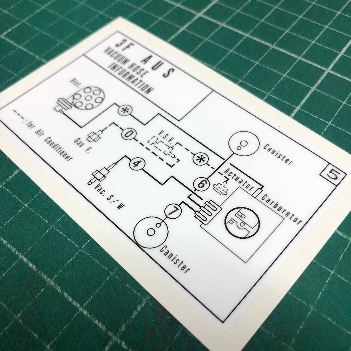 VACUUM HOSE INFORMATION : TOYOTA 3F