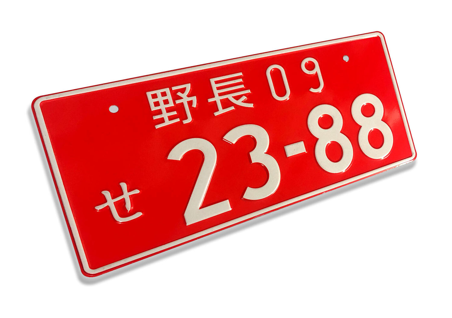 JDM NOVELTY LICENSE PLATE : YE NAGA 09 23-88 (RED)