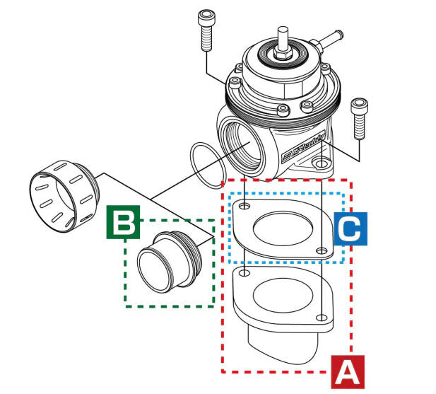GREDDY BLOW OFF VALVE FLANGE ADAPTER