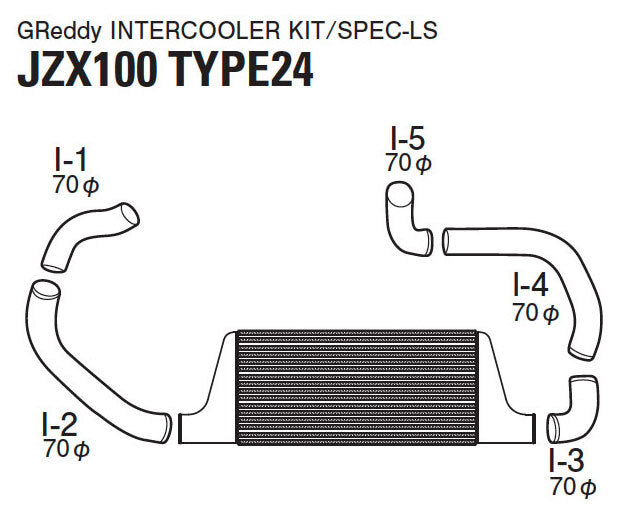 GREDDY SPEC-LS FRONT MOUNT INTERCOOLER KIT : TOYOTA CHASER (JZX100)