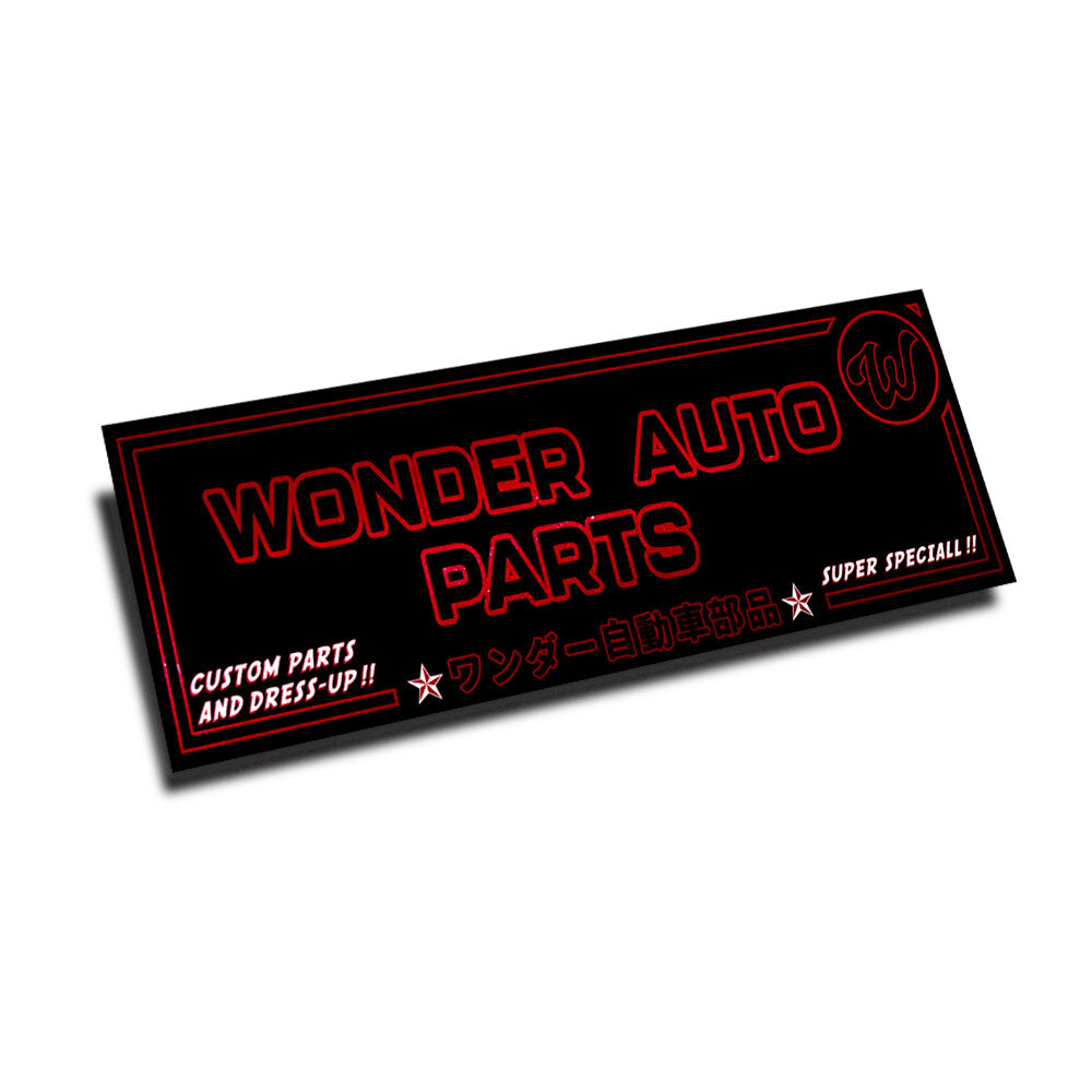 "WONDER AUTO PARTS" STARS STYLE SLAP