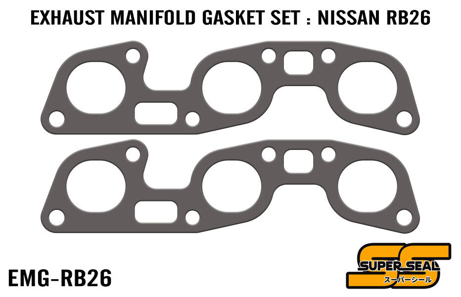 SUPER SEAL GRAPHITE LAMINATED EXHAUST MANIFOLD GASKET SET : NISSAN RB26