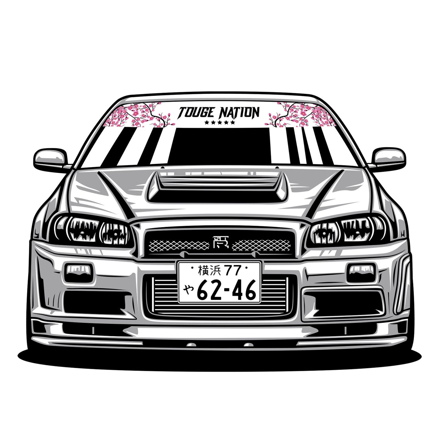 TOGUE NATION SAKURA UNIVERSAL WINDSCREEN BANNER