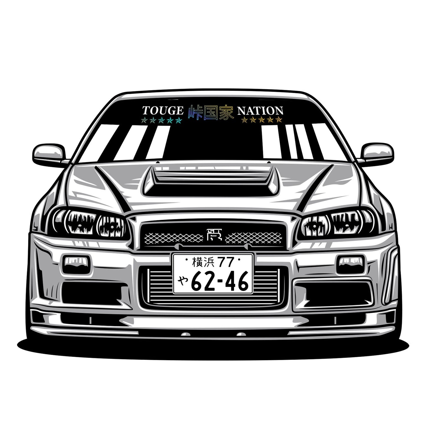 TOGUE NATION HOLO STARS UNIVERSAL WINDSCREEN BANNER
