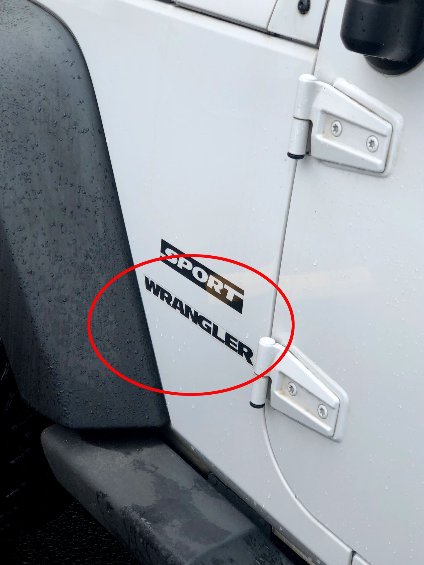 FRONT FENDER "WRANGLER" DECAL : JEEP WRANGER (JK)