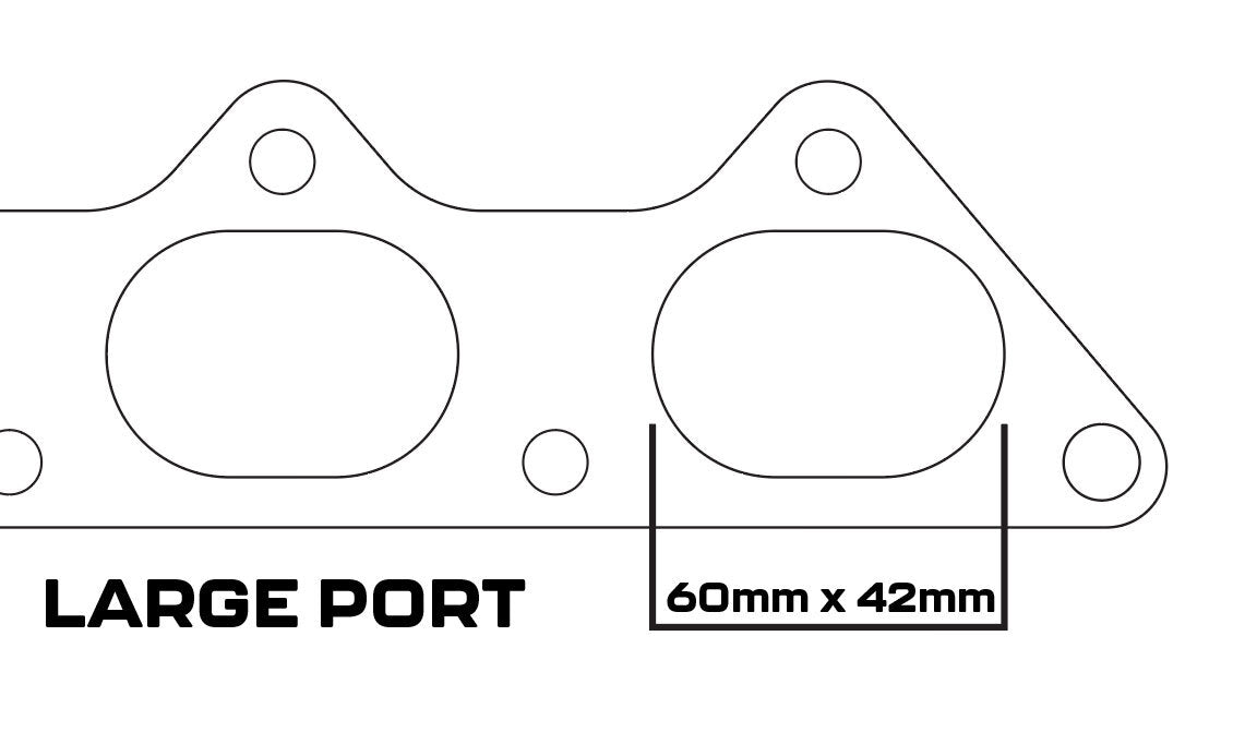 SUPER SEAL GRAPHITE LAMINATED EXHAUST MANIFOLD GASKET : MITSUBISHI 4G63/4G64 (LARGE PORT)