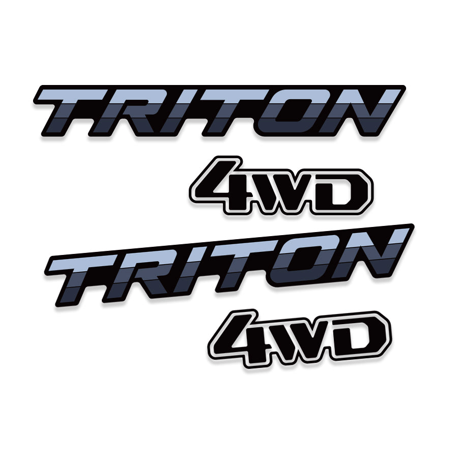 1986-1996 MITSUBISHI TRITON DOOR DECAL SET : TRITON (DARK VERSION)