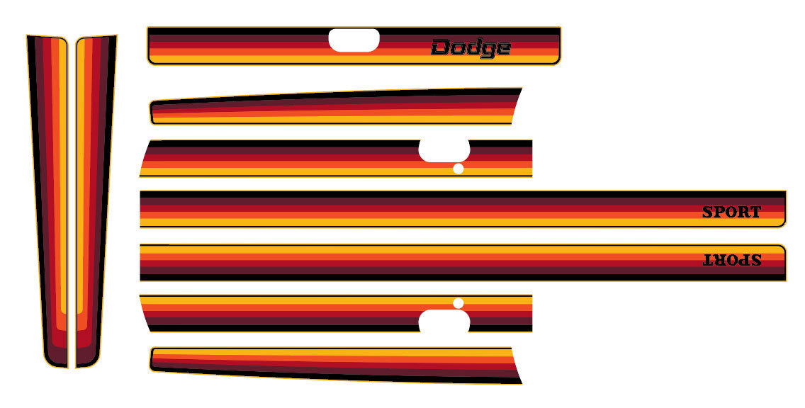 DODGE D50 SPORTS PICKUP BODY DECAL KIT