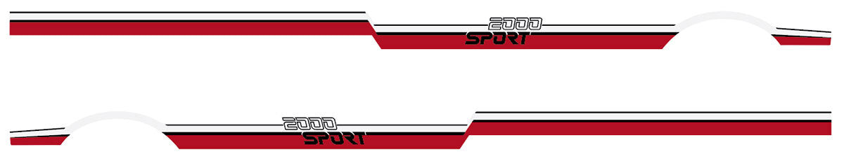 CHRISTCHURCH 2000 SPORT BODY DECAL KIT : MITSUBISHI L200 (1979-1986)