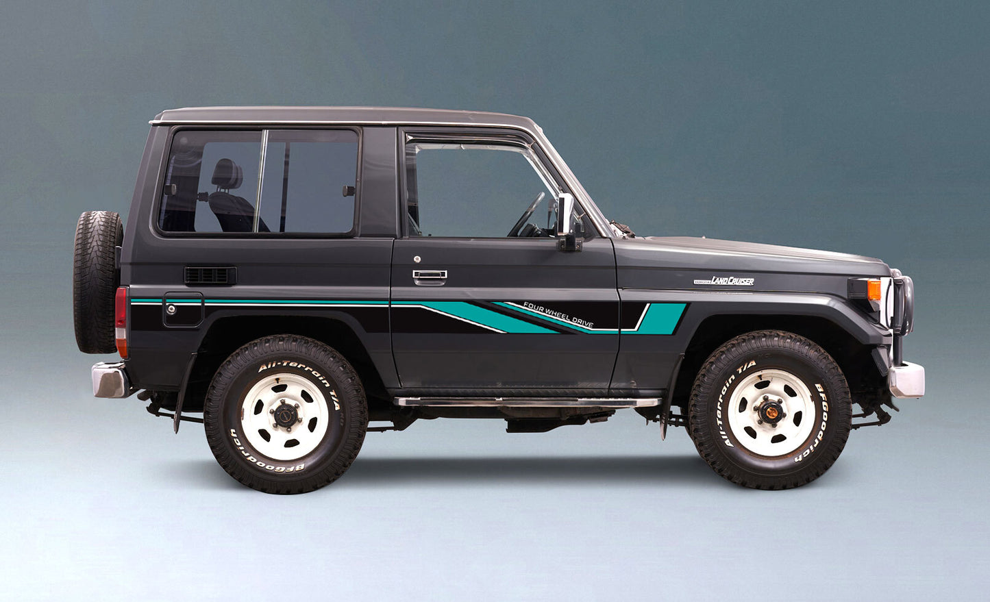 BAROSSA BODY DECAL KIT : J70/J71/BUNDERA SWB LAND CRUISER (NO WHEEL FLARES)