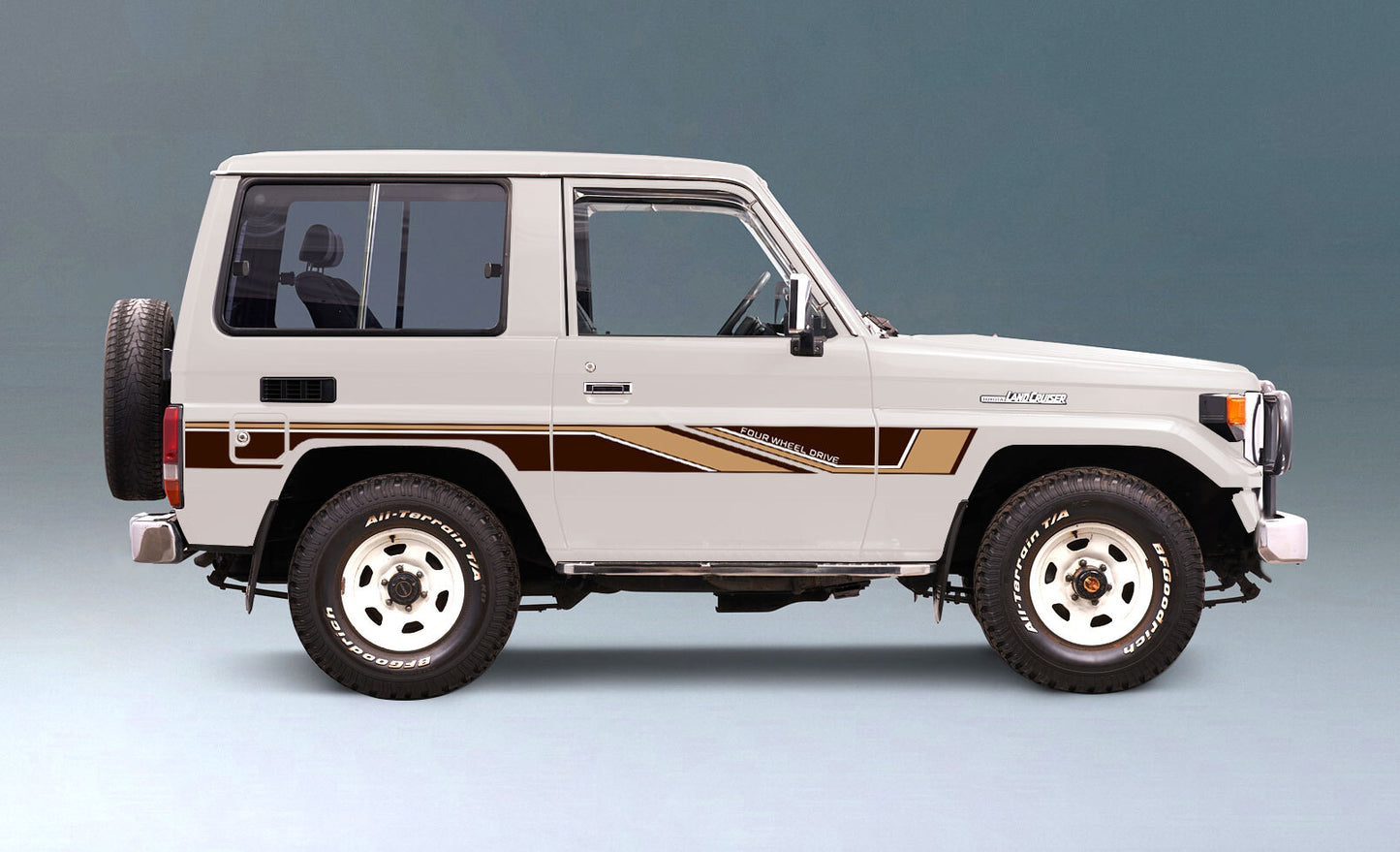 BAROSSA BODY DECAL KIT : J70/J71/BUNDERA SWB LAND CRUISER (NO WHEEL FLARES)