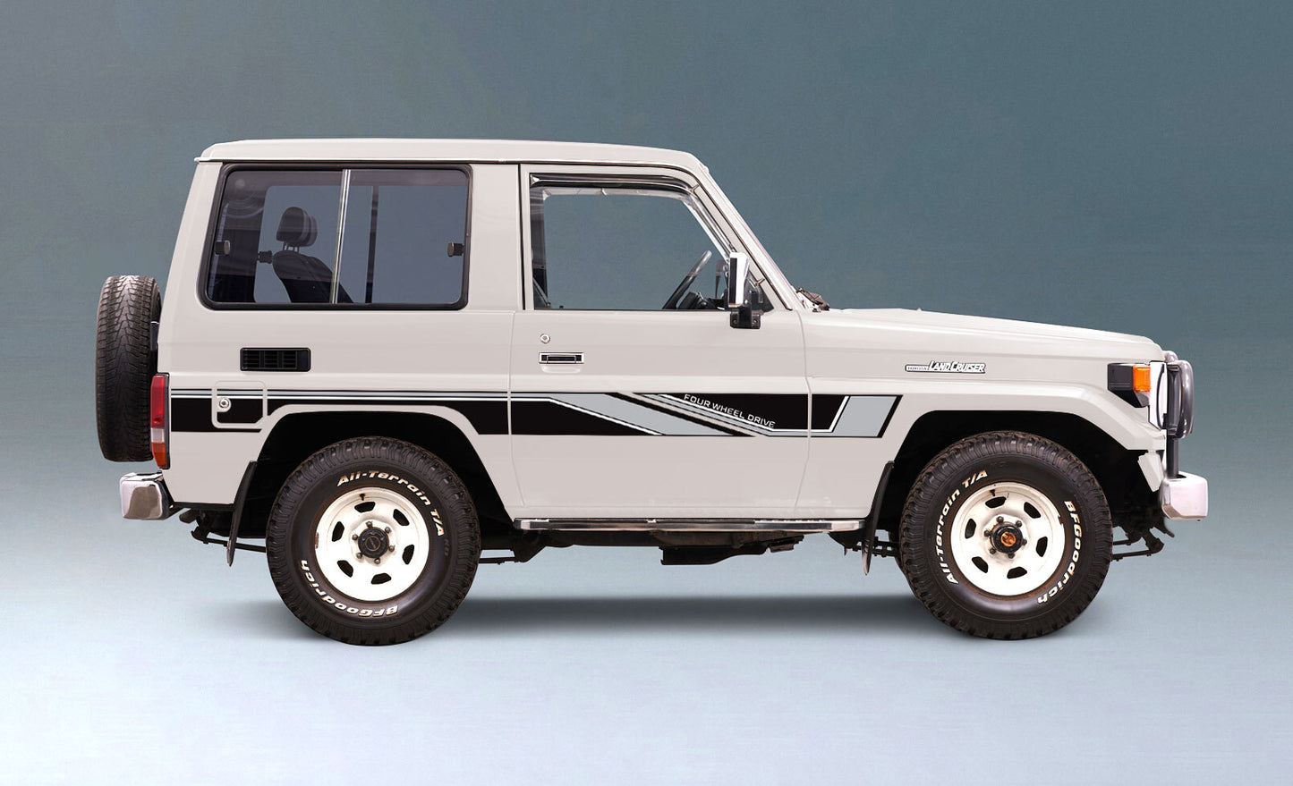 BAROSSA BODY DECAL KIT : J70/J71/BUNDERA SWB LAND CRUISER (NO WHEEL FLARES)