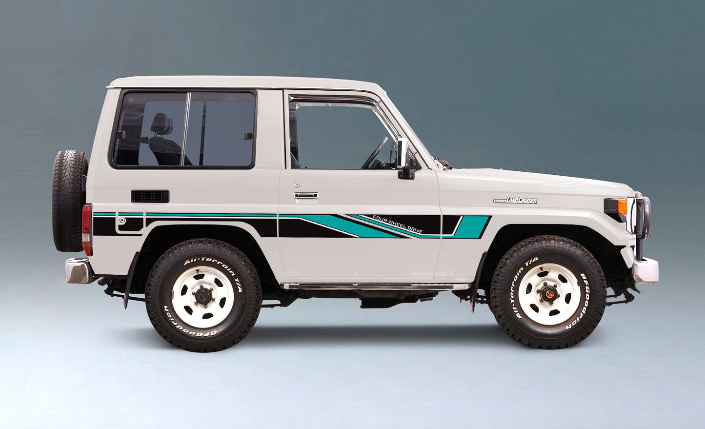 BAROSSA BODY DECAL KIT : J70/J71/BUNDERA SWB LAND CRUISER (NO WHEEL FLARES)