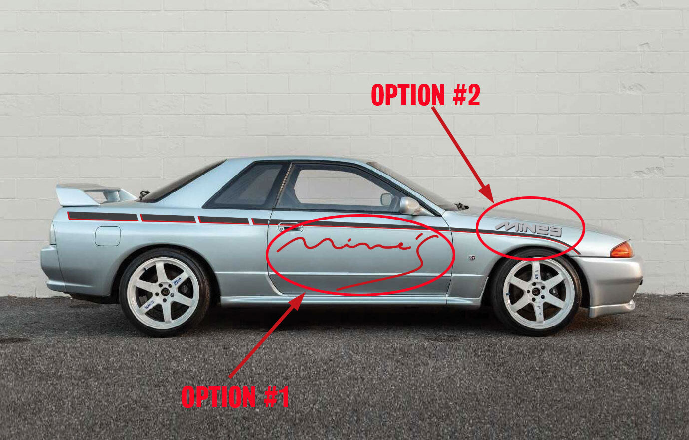 MINES INSPIRED NISSAN R32 SKYLINE BODY DECAL KIT