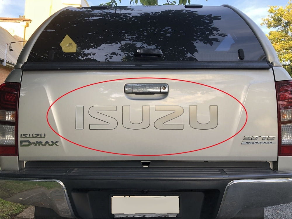 ISUZU LOGO TAILGATE DECAL (CHROME)