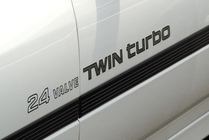 24-VALVE TWIN TURBO BODY DECAL SET : A70 TOYOTA SUPRA (EARLY VERSION)