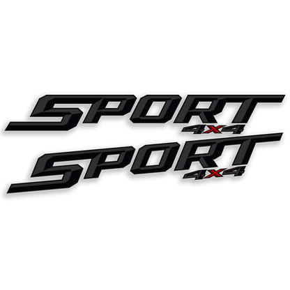 FORD RANGER SPORT 4x4 SIDE OF TUB DECAL SET : DARK GREY