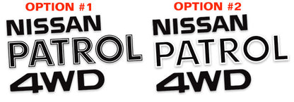 NISSAN PATROL 4WD TAILGATE DECAL : MQ/MK/160 NISSAN PATROL