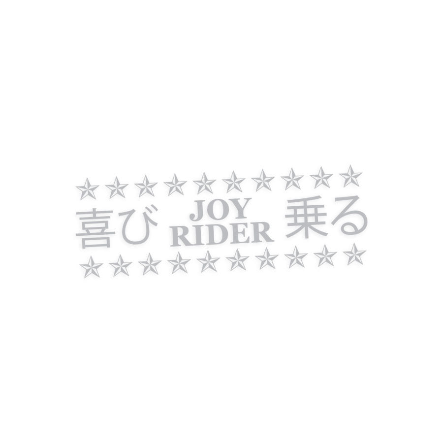 "JOY RIDER" DIE-CUT (SILVER METALLIC)