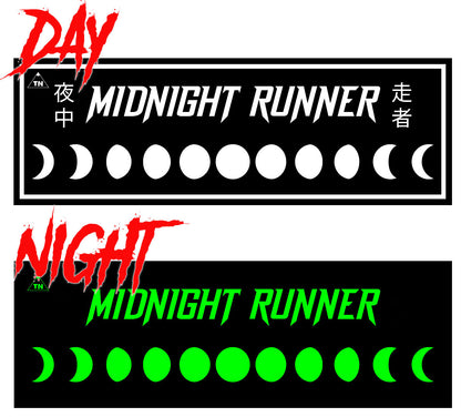 "MIDNIGHT RUNNER" SLAP STICKER (LIMITED EDITION GLOW IN THE DARK)