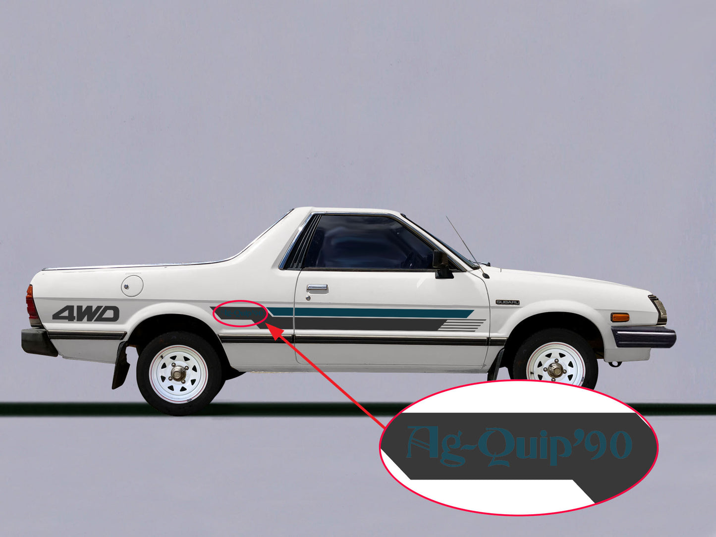 AG-QUIP '90 BODY DECAL KIT : SUBARU BRUMBY