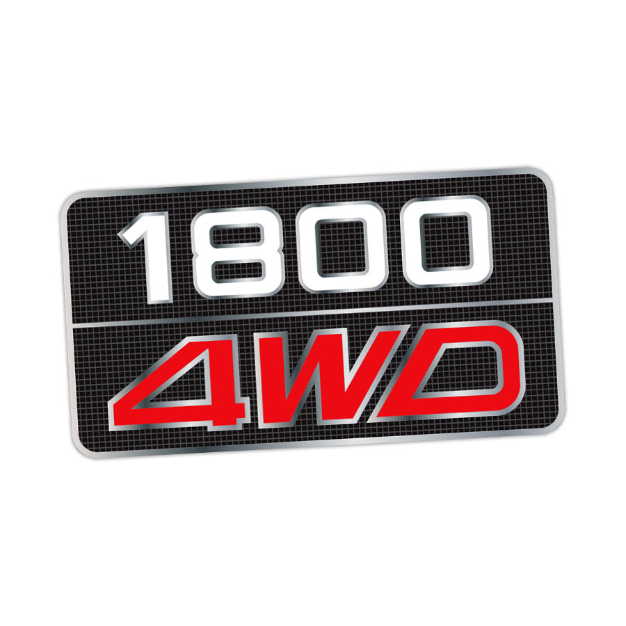 1800 4WD CHROME FOIL DECAL : SUBARU BRUMBY