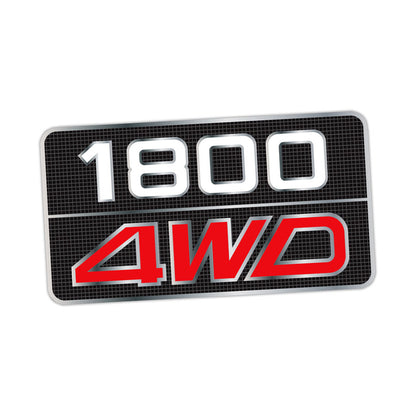 1800 4WD CHROME FOIL DECAL : SUBARU BRUMBY