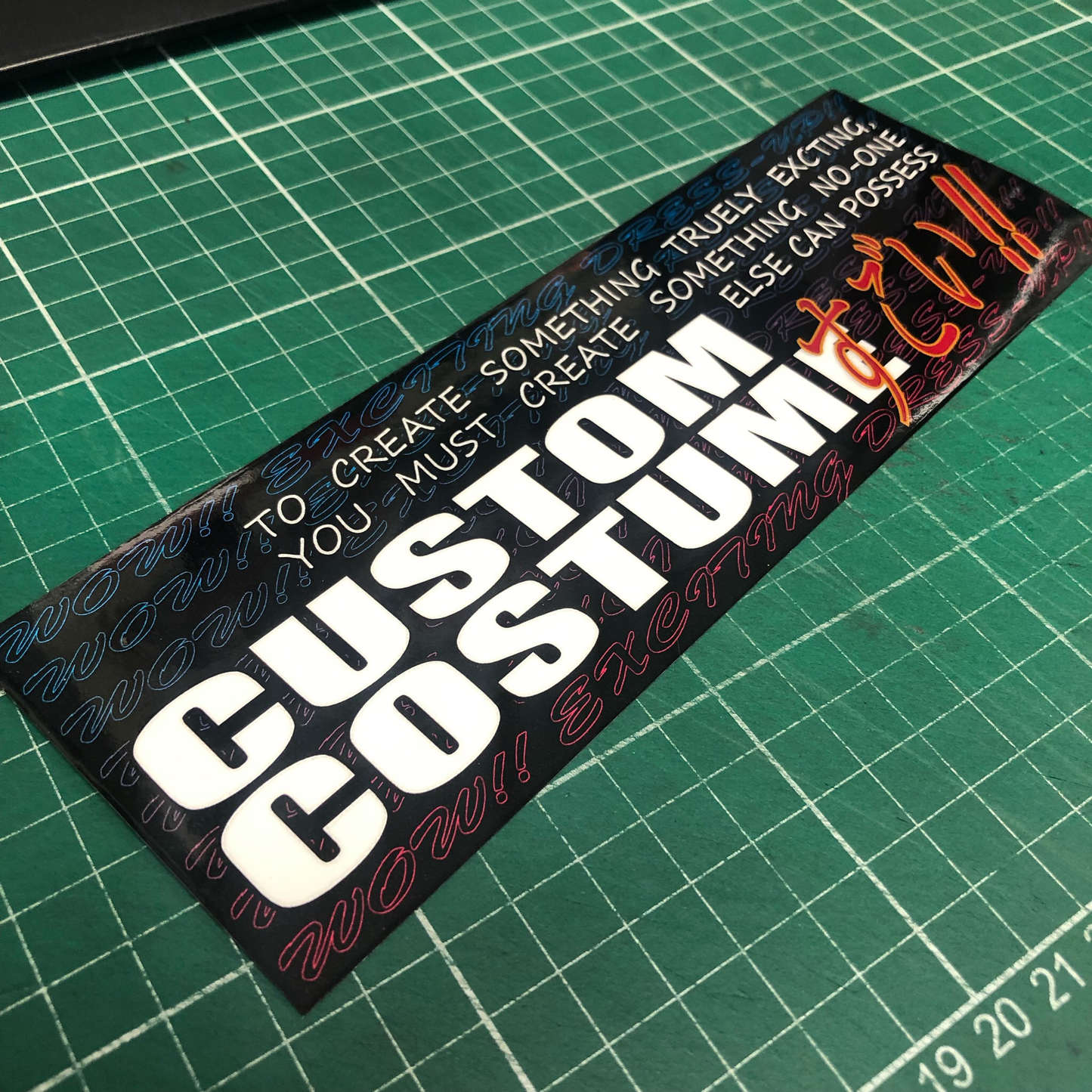 CUSTOM COSTUME SLAP STICKER