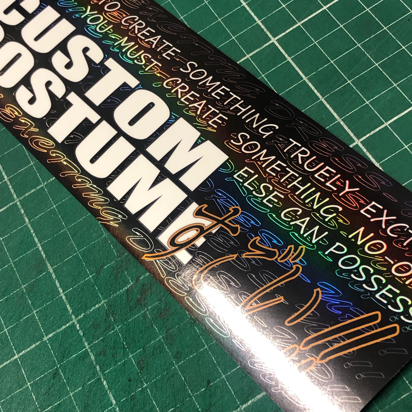 CUSTOM COSTUME HOLOGRAPHIC SLAP STICKER