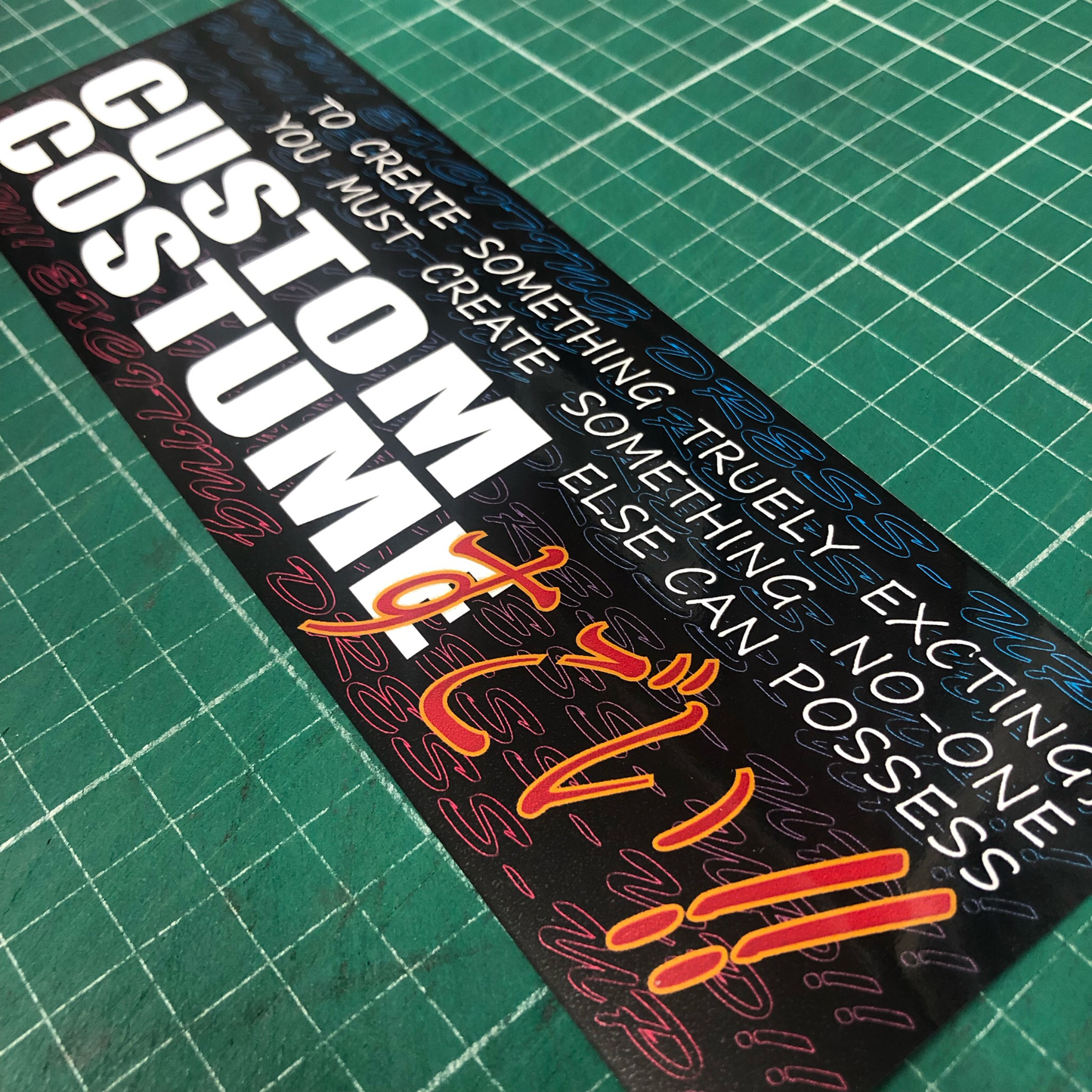 CUSTOM COSTUME SLAP STICKER