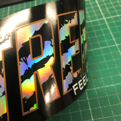 EXTREME FEEL THE SPEED HOLOGRAPHIC SLAP STICKER