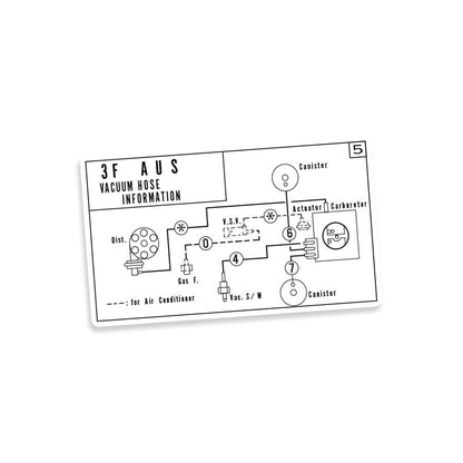 VACUUM HOSE INFORMATION : TOYOTA 3F