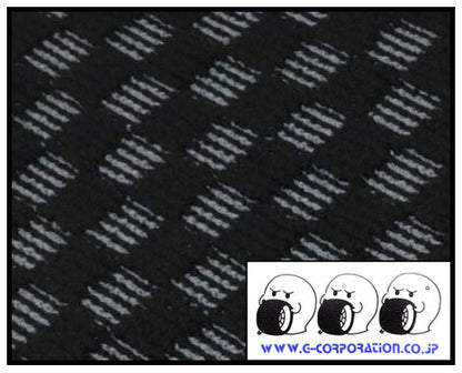G-CORPORATION CHECKERED OBAKE TAG FLOOR MAT SET (BLACK)