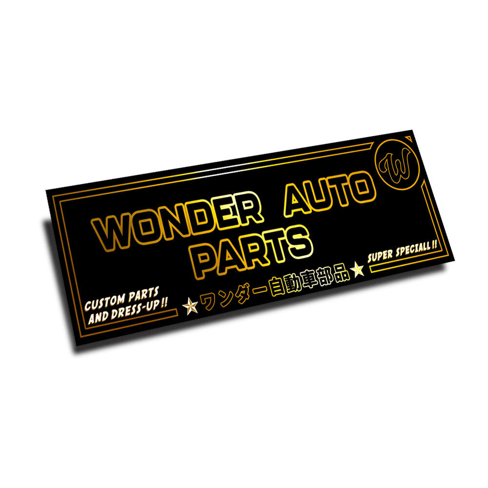 "WONDER AUTO PARTS" STARS STYLE SLAP