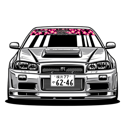 SAKURA RACING TEAM UNIVERSAL WINDSCREEN BANNER