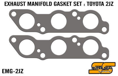 SUPER SEAL GRAPHITE LAMINATED EXHAUST MANIFOLD GASKET SET : TOYOTA 2JZ-GE