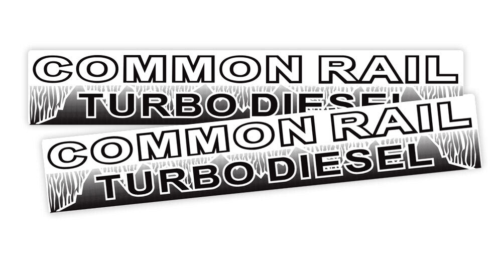 COMMONRAIL TURBO DIESEL DOOR DECAL SET : NISSAN PATROL (GU) (MOUNTAIN RANGE VERSION)