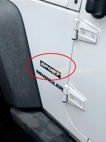 FRONT FENDER "SPORT" DECAL : JEEP WRANGER (JK)