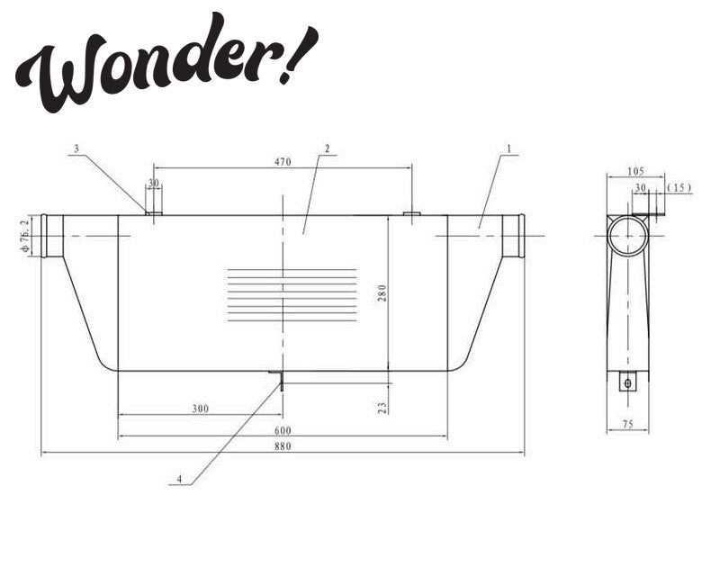 WONDER FRONT MOUNT INTERCOOLER KIT : TOYOTA ARISTO (JZS147)